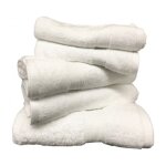 Alpes blanc - lot de 5 serviettes eponge 600 g / m2 100 % coton - blanche
