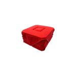 Alpes blanc - lot de 6 galettes de chaise rouge 38x38 cm ? fixation solide par lani�res ? assise confortable ...