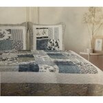 Alpes blanc - couvre lit matin bleu - 230x250 cm - 2 places