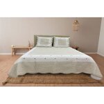 Alpes blanc - couvre lit peaceland abeilles + taie(s) pur coton 260x260 cm