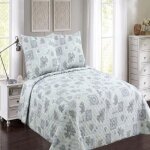 Alpes blanc - couvre lit valentine 260x260 cm