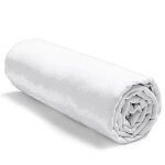 Alpes blanc - drap housse blanc 160x200 coton 57 fils - fabrication fran�aise ? bonnet 30 cm ? doux durable ...