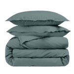 Alpes blanc - housse de couette anthracite 280x240 percale de coton 80 fils + taies 65x65 ? fabriqu�e ...