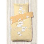Alpes blanc - housse de couette bb pets friends jaune 100x140