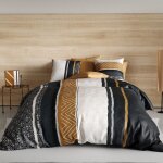 Alpes blanc - housse de couette 220x240 cm troph� + 2 taies 100% coton 57 fils - parure de lit style ...