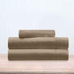 Alpes blanc - parure de draps nuit des vosges 100% coton 90 (3p) taupe