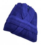 Alpes blanc - peignoir de bain mixte  col chle 70% coton et 30% bambou 450 g - doux absorbant hypoallergniq ...