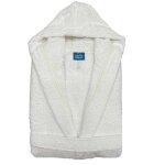 Alpes blanc - peignoir de bain xl mixte  capuche 100% coton 450g - absorbant doux et confortable ? ceinture ...
