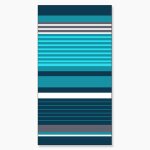 Alpes blanc - serviette de plage rayures bleues et grises 90x170 cm - 100 % coton �gyptien design classique ...