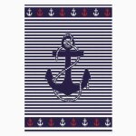 Alpes blanc - serviette de plage xxl motif ancre 140x180 cm en coton �gyptien 450 g / m� - drap de plage ...