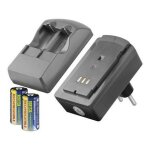 Alpexe� pile rechargeable lithium photo set 2pcs - cr123 piles + chargeur - cr 123 ar charger - set (2x500mah ...