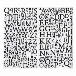 Alphabet autocollant paillettes noir Alphabet autocollant paillettes noir
