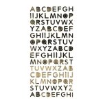 Alphabet autocollant en pvc - dor