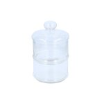 Bonbonnire - alpina - verre - 2 couches -  16 cm - avec couvercle