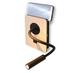 Alpinaluz applique murale avec spot flexible led 3w noir pour lecture avec port usb - effet bois - interrupteu ... Alpinaluz applique murale avec spot flexible led 3w noir pour lecture avec port usb - effet bois - interrupteu ...