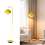 Alpinaluz lampadaire forme z�ta m�tal style nordique douille e27 jaune