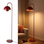 Alpinaluz lampadaire forme z�ta m�tal style nordique douille e27 rouge