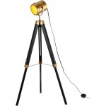 Alpinaluz lampe sur pied cinma trpied en bois naturel hauteur ajustable style vintage
