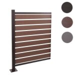Clôture pour poubelles en aluminium hwc - k57 élément dextension 130x100x6cm brun Clôture pour poubelles en aluminium hwc - k57 élément dextension 130x100x6cm brun