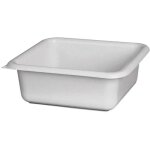 Aluminium et plastique - cuvette carr�e 20cm 1. 5l gris mouchet�