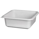 Aluminium et plastique - cuvette carre 20cm 1. 5l gris mouchet