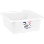 Aluminium et plastique cuvette carre 24 cm 3. 5 l - blanc alimentaire