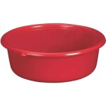 Aluminium et plastique - cuvette ronde 21x6cm 1. 5l rouge