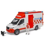 Ambulance mb sprinter avec conducteur et module son et lumire - bruder - 02676