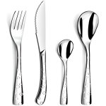 Coffret de couverts - amefa - gamme flocon - acier inox - 24 pices - finition brillante