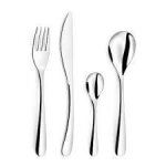 Coffret de 24 couverts amefa nymph�a - lignes courbes et fluides - acier inox