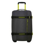 American tourister sac de voyage noir jaune fluo pour femme et homme - urban track duffle / wh coated ...
