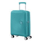 American tourister valise turquoise pour femme et homme - soundbox spinner 55 / 20 tsa exp trolley turquoise ...