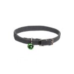 Mon ami luki - collier chat nylon elastique et grelot - gris - chat - 30x1cm