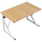 Amiviale. support de micro - ondes tube galvanis + spray plastique + densit noyer jaune 54 * 35 * 34. ...