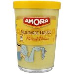 Amora moutarde douce verre tv 190 g - lot de 6