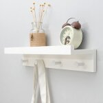 Amorus porte manteau mural en bois crmaillre crochets de suspension de revtement cl petits objets ...