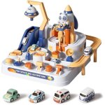 Jouets de circuits de voiture - amoune - aventure automobile - 4 v�hicules - 6 boutons - mixte