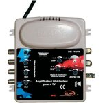 Amplificateur distributeur tv et fm - elap - 2 entrées / 4 sorties - noir - professionnel Amplificateur distributeur tv et fm - elap - 2 entrées / 4 sorties - noir - professionnel
