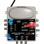 Amplificateur distributeur tv et fm - elap - 2 entrées - 6 sorties - noir - professionnel Amplificateur distributeur tv et fm - elap - 2 entrées - 6 sorties - noir - professionnel