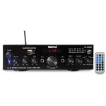 Amplificateur hifi stro 2x 50w avec cran lcd - usb mp3 sd bluetooth radio fm - 2 entres micros - ...