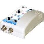 Elap amplificateur tv 1 entr�e 2 sorties 29 db blind� led r�glage 470 - 694 mhz