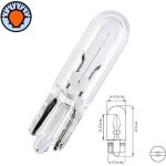 Ampoule 12v 1. 7w t6. 5 compteur lampe feu phare voiture auto moto scooter temoin voyant tableau de bord ...