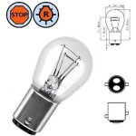 Ampoule 6v 21 / 5w bay15d s25 feu arriere stop clignotant ergot decale moto voiture tracteur vehicule ...