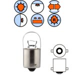 Ampoule 6v 5w ba15s voiture auto feu arriere stop phare lampe interieur position avant arriere moto mobylette ...