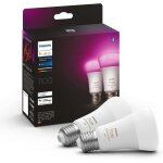 Ampoules connectées philips hue pack de 2 ampoules white & color ambiance standard e27 75w Ampoules connectées philips hue pack de 2 ampoules white & color ambiance standard e27 75w