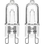 Ampoule four halog�ne g9 40w 230v - - dimmable 300�c blanc chaud 2700k - compatible aeg neff whirlpool ...