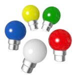 Ampoules guirlande bleues blanches rouges vertes jaunes type guinguette b22 1w équivalent 15w 50000 heures ... Ampoules guirlande bleues blanches rouges vertes jaunes type guinguette b22 1w équivalent 15w 50000 heures ...