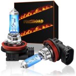 Ampoule h11 voiture 2pcs 6000k auto blanc effet xenon halog�ne 55w super white norme fran�aise fireroad� ...