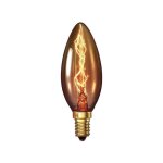 Ampoule halogène flamme déco lisse vintage 25w e14 170lm Ampoule halogène flamme déco lisse vintage 25w e14 170lm