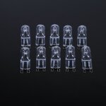 Ampoule halogène g9 40w jcd type en verre transparent - durable et économe en énergie - lot de 10 Ampoule halogène g9 40w jcd type en verre transparent - durable et économe en énergie - lot de 10
